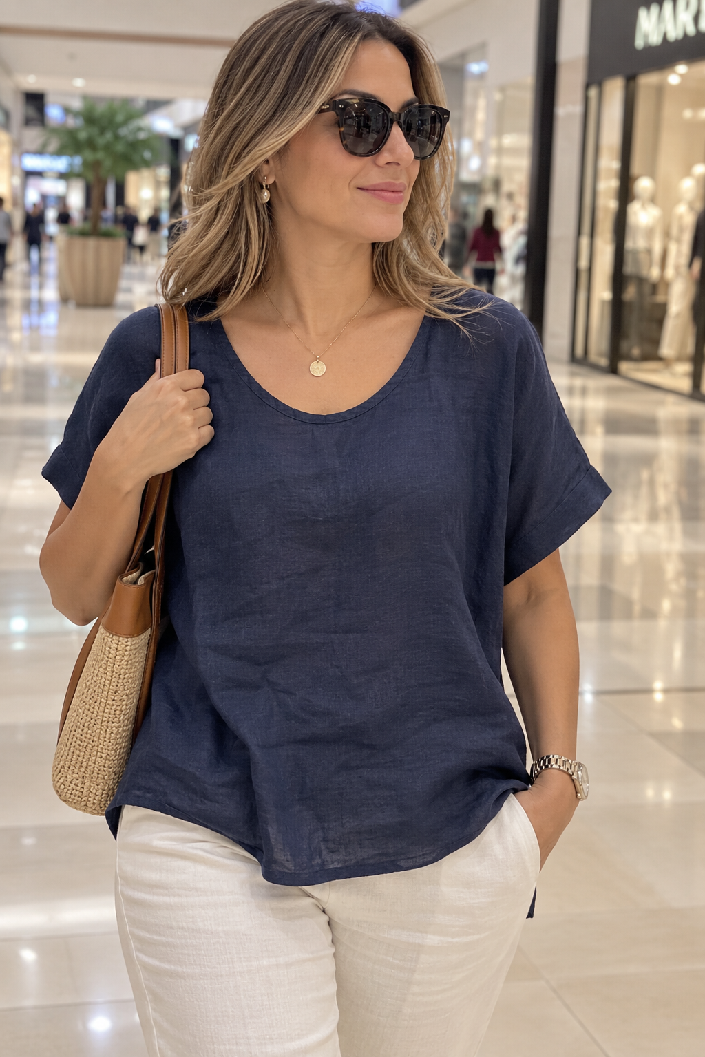Blusa Mc Basica V Lino R.7898