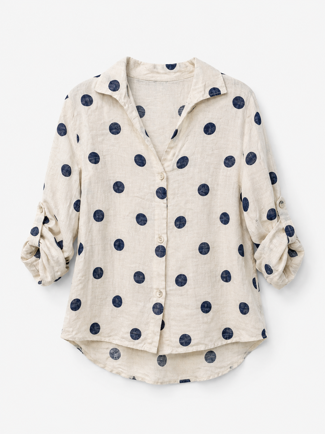 Camisa Lino Lunares Grande R.6684