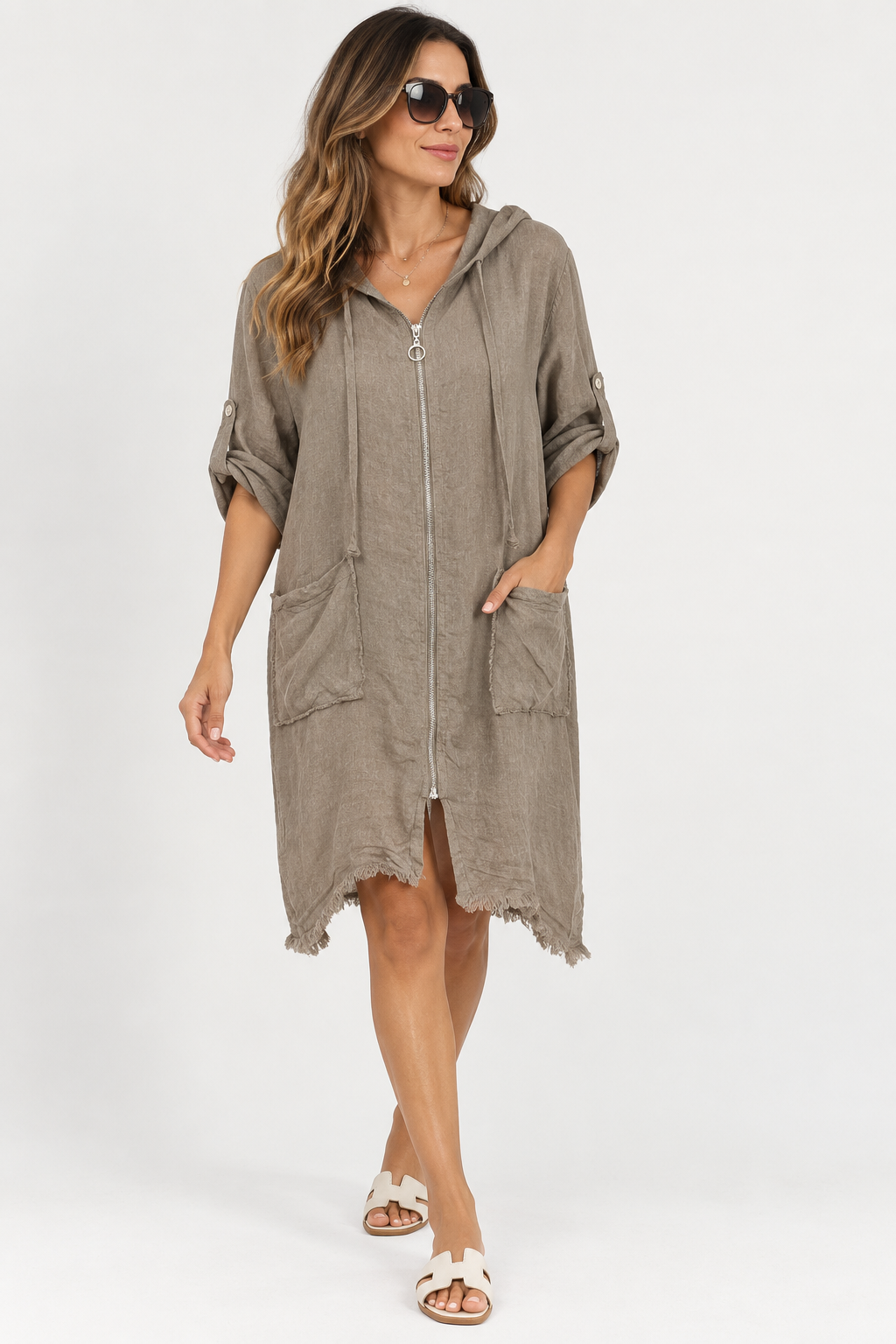 Camisero Cierre Flecos Lino R.5570