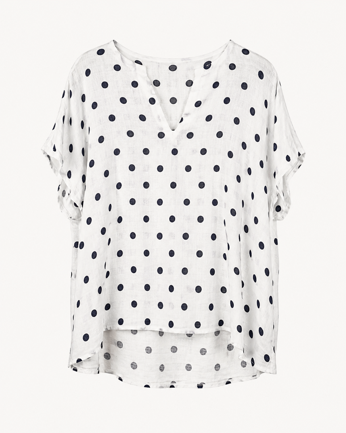 Blusa Mc Cuello V Lunares