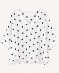 Blusa M3/4 Cuello V Lunares