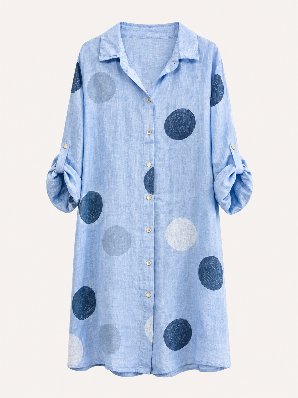 Camisero Lino Lunares Grande