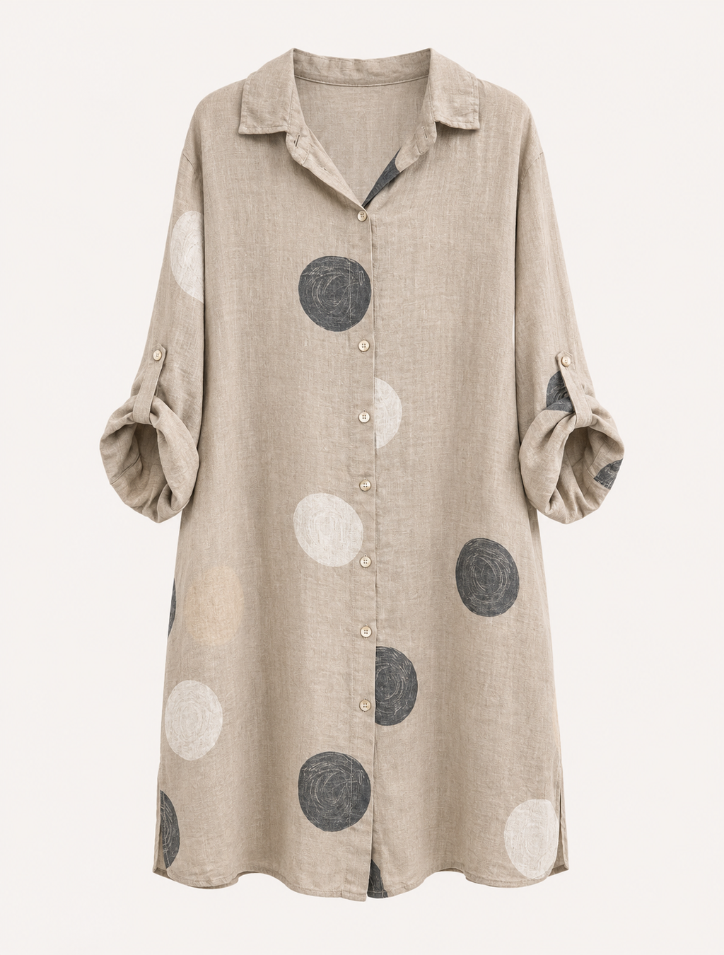 Camisero Lino Lunares Grande