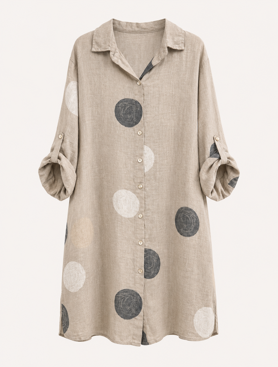 Camisero Lino Lunares Grande