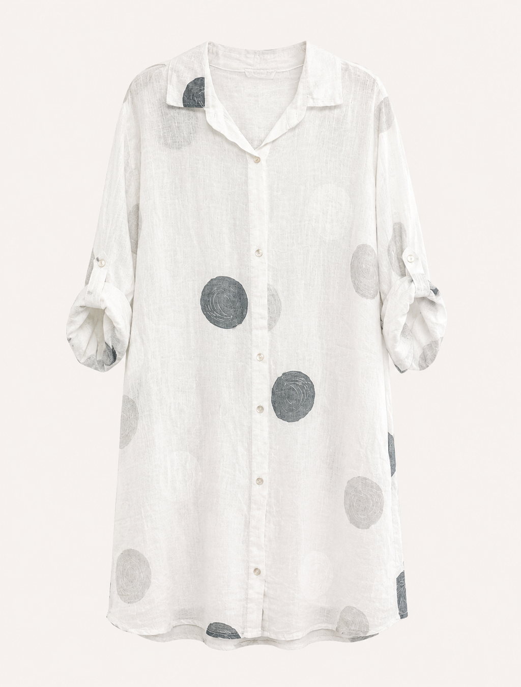 Camisero Lino Lunares Grande