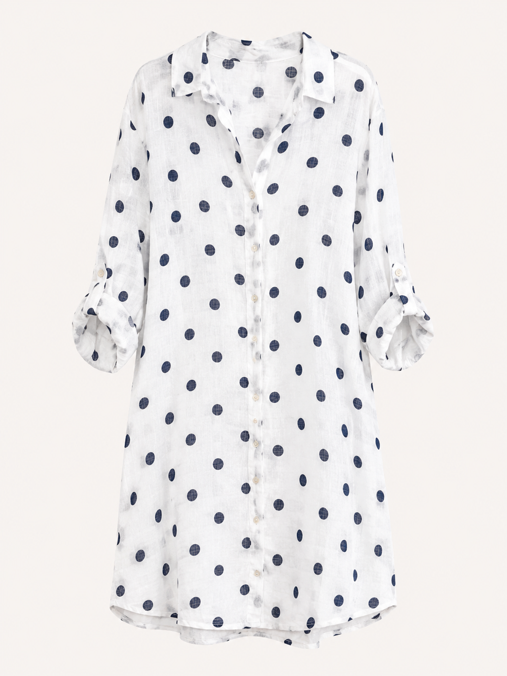 Camisero Lino Lunares Pequeno