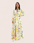 Vestido Ml Estampado Satin