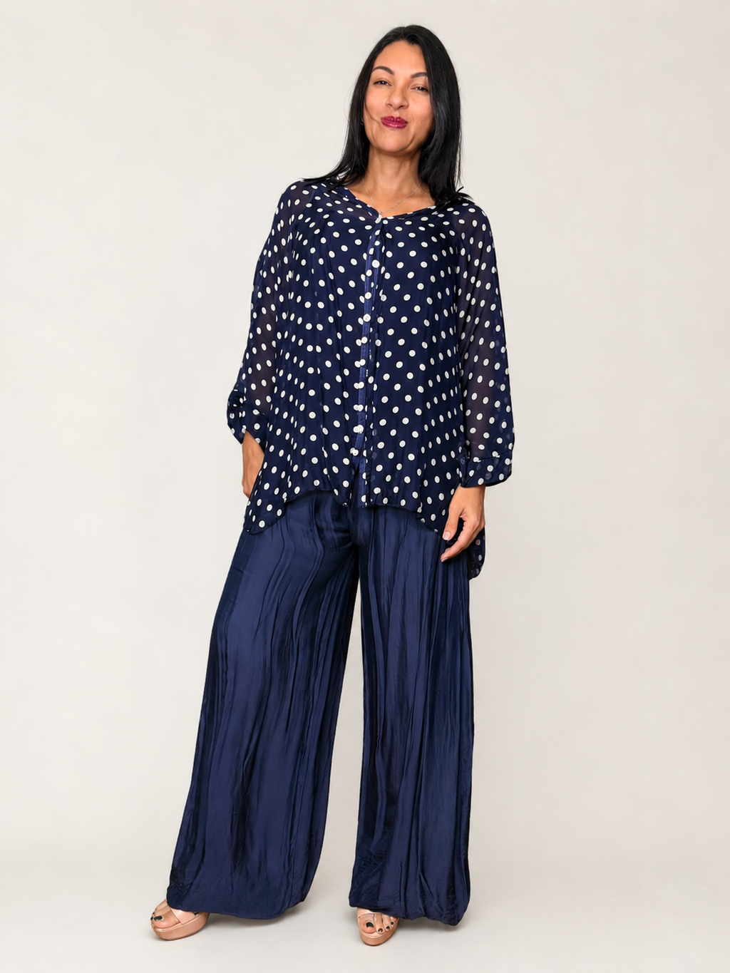 Conjunto Seda Blusa Pepas