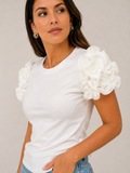 Franela Manga Flor