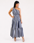 VESTIDO RAYAS ASIMETRICO