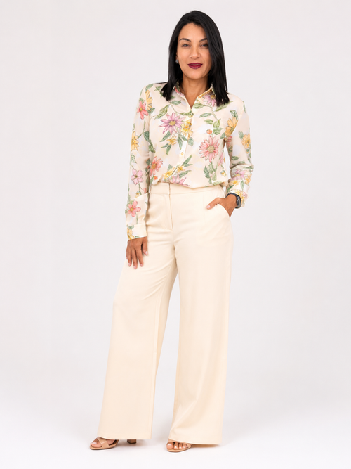 CAMISA FLORAL AMARILLA