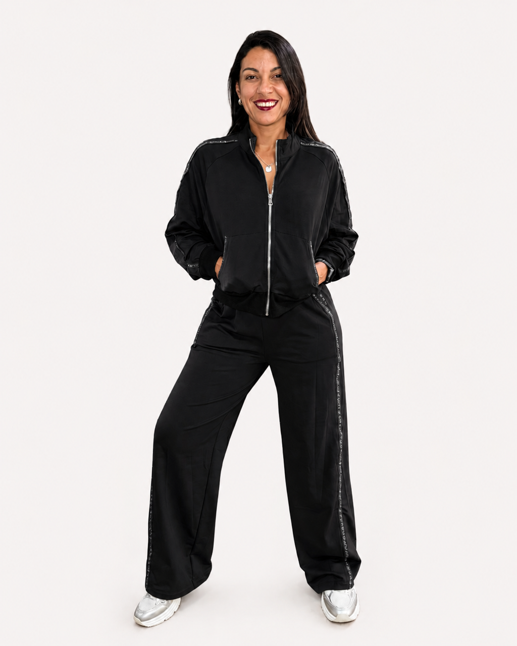 Conjunto Chaqueta Borde Brillante