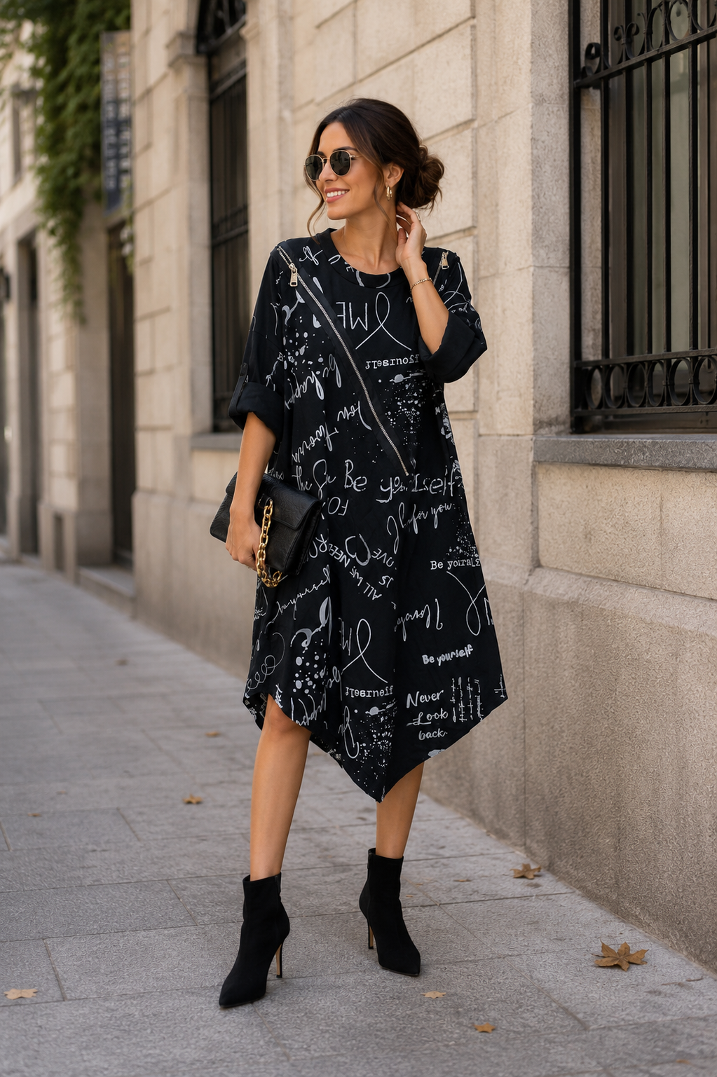 Vestido Letras Y Cierre