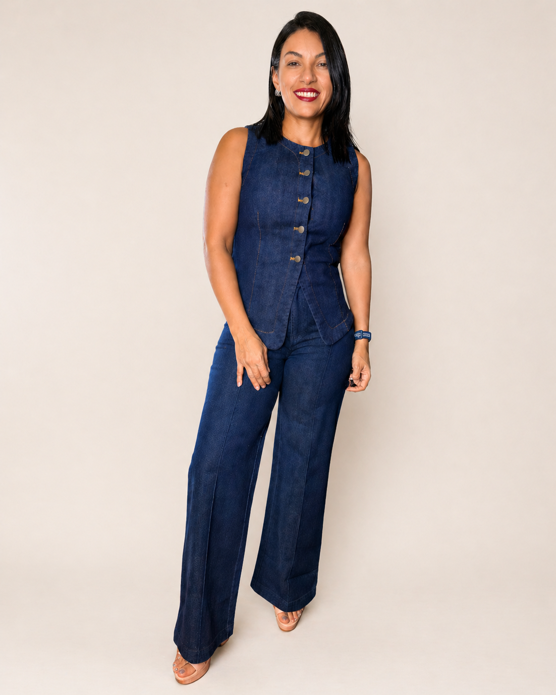 CONJUNTO DENIM CHALECO
