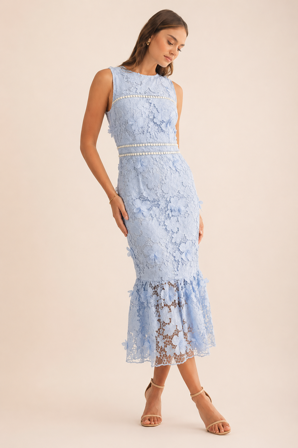 VESTIDO SM LARGO FLORES AC