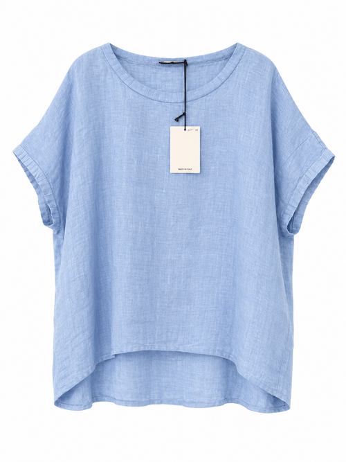 BLUSA CUELLO REDONDO LINO