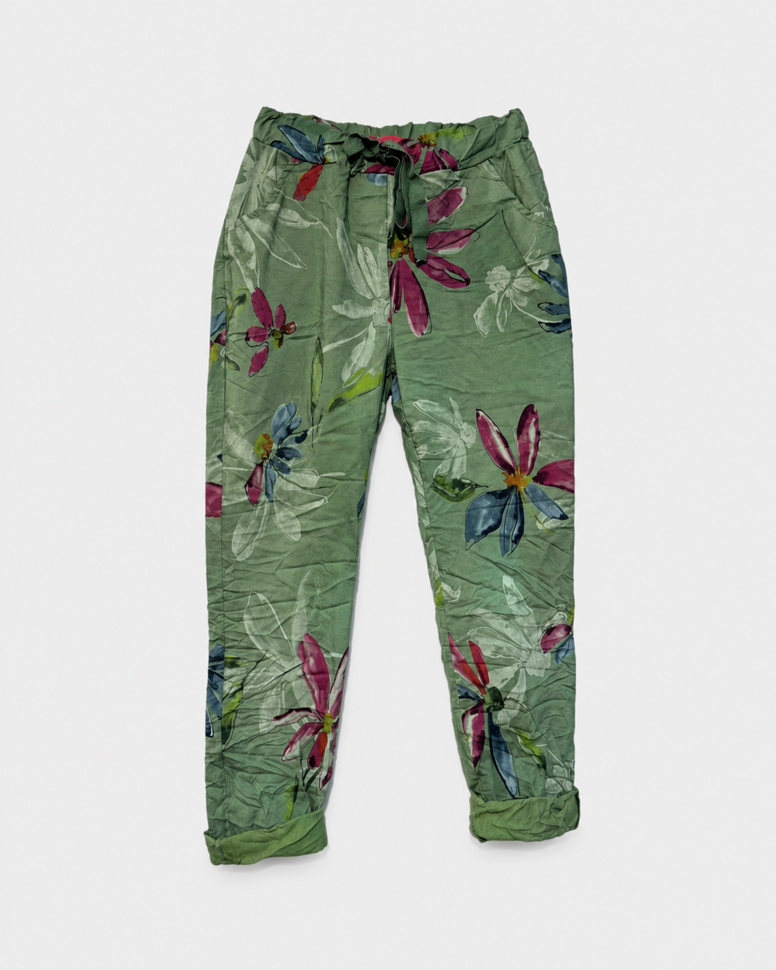 JOGGER FLORES FUCSIA/AZULES
