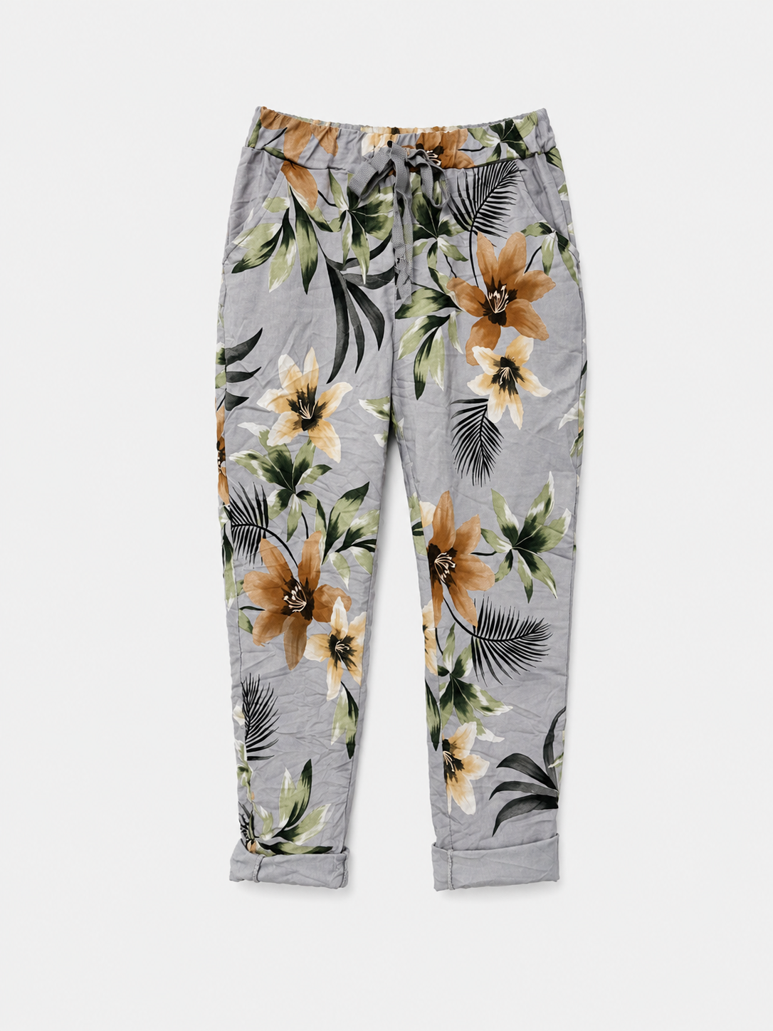 JOGGER FLORES PALMA NEGRA