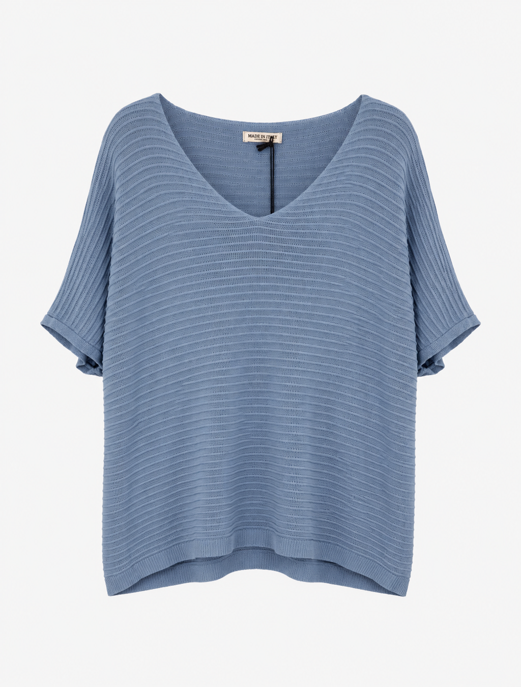 BLUSA CUELLO V ACANALADO