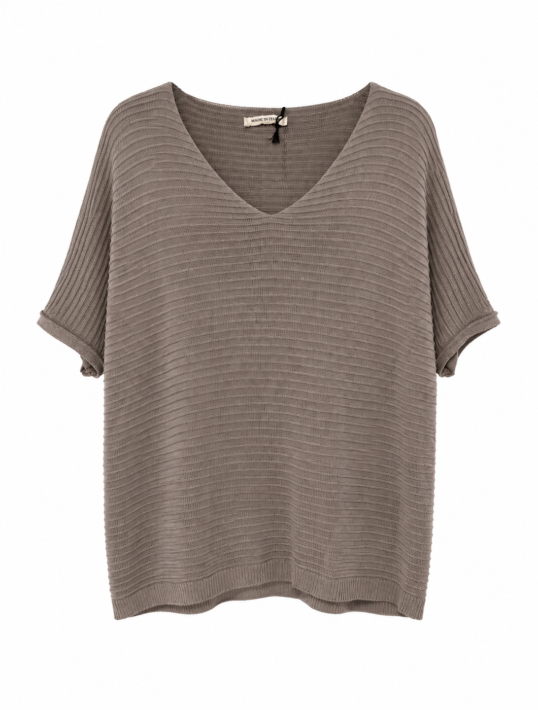 BLUSA CUELLO V ACANALADO