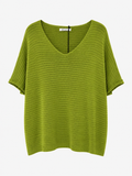 BLUSA CUELLO V ACANALADO