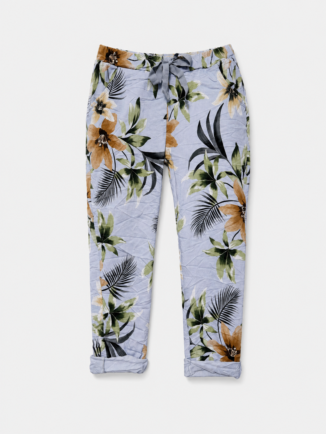 JOGGER FLORES PALMA NEGRA