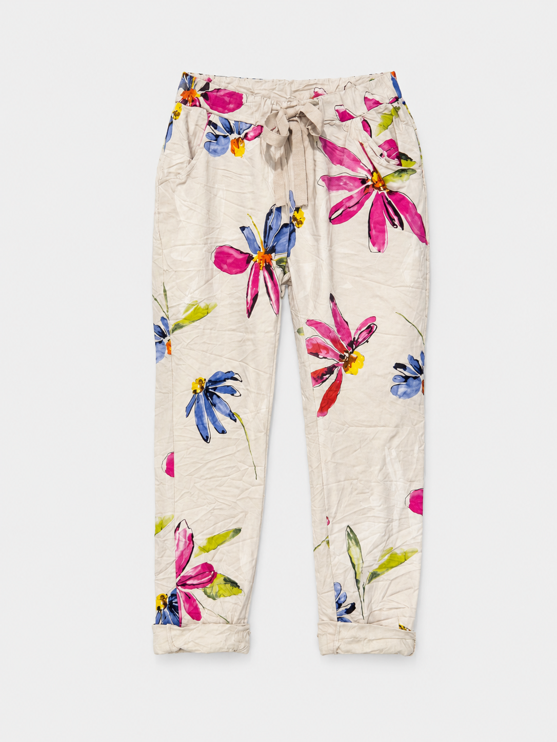 JOGGER FLORES FUCSIA/AZULES