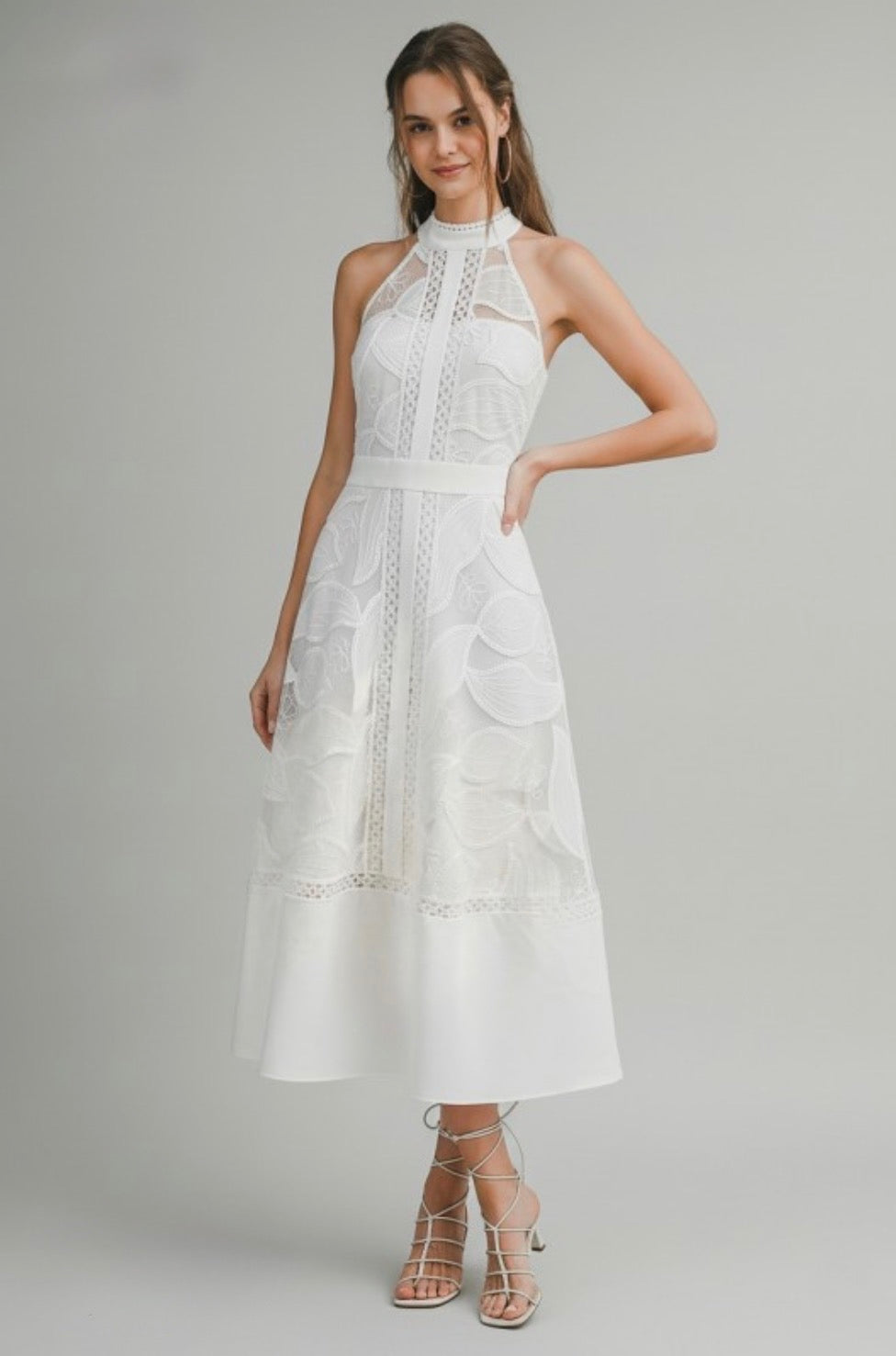 VESTIDO SM MIDI CUELLO ALTO