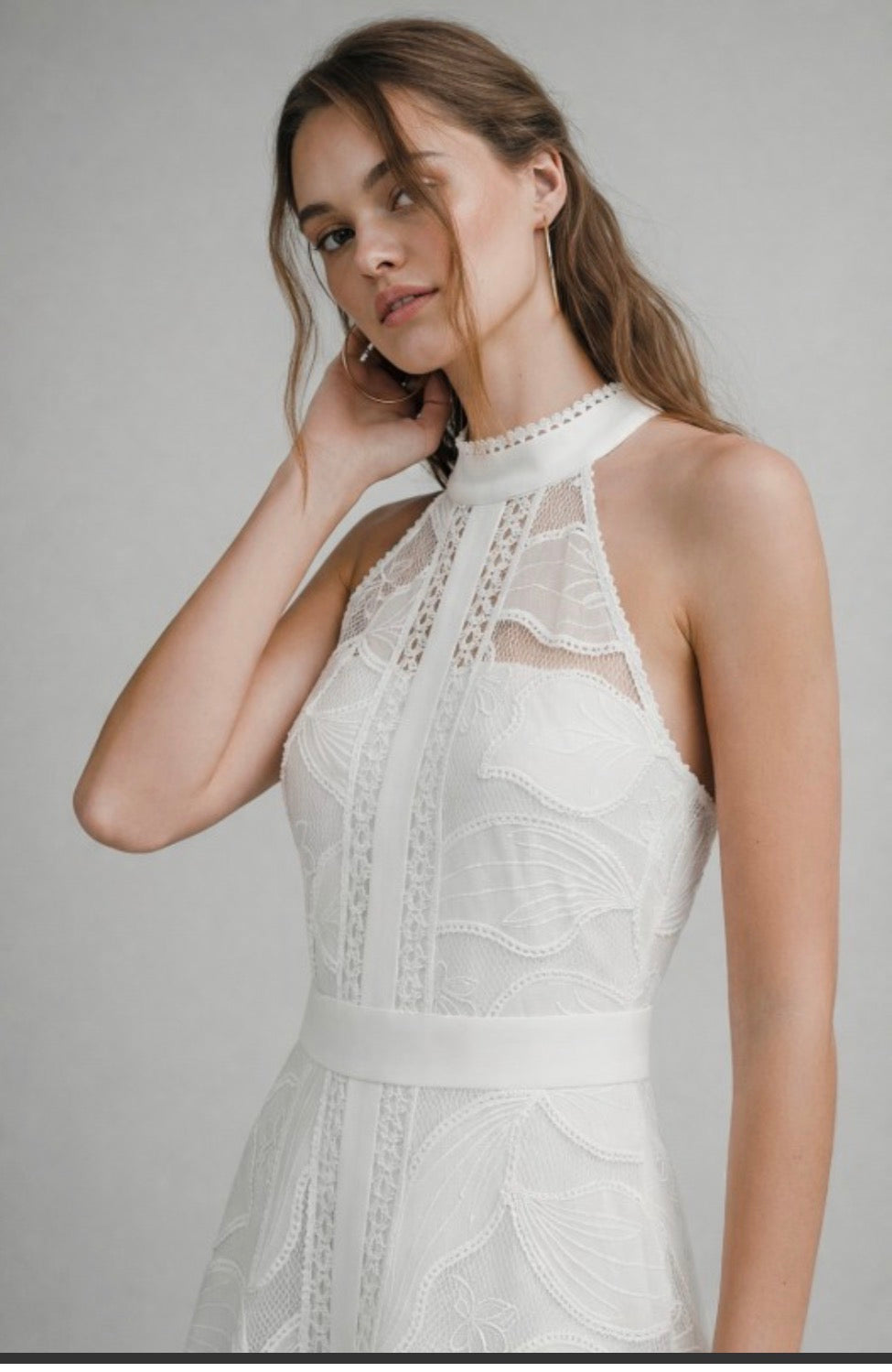 VESTIDO SM MIDI CUELLO ALTO