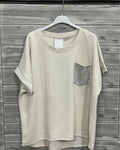 BLUSA MC BOLSILLO LT