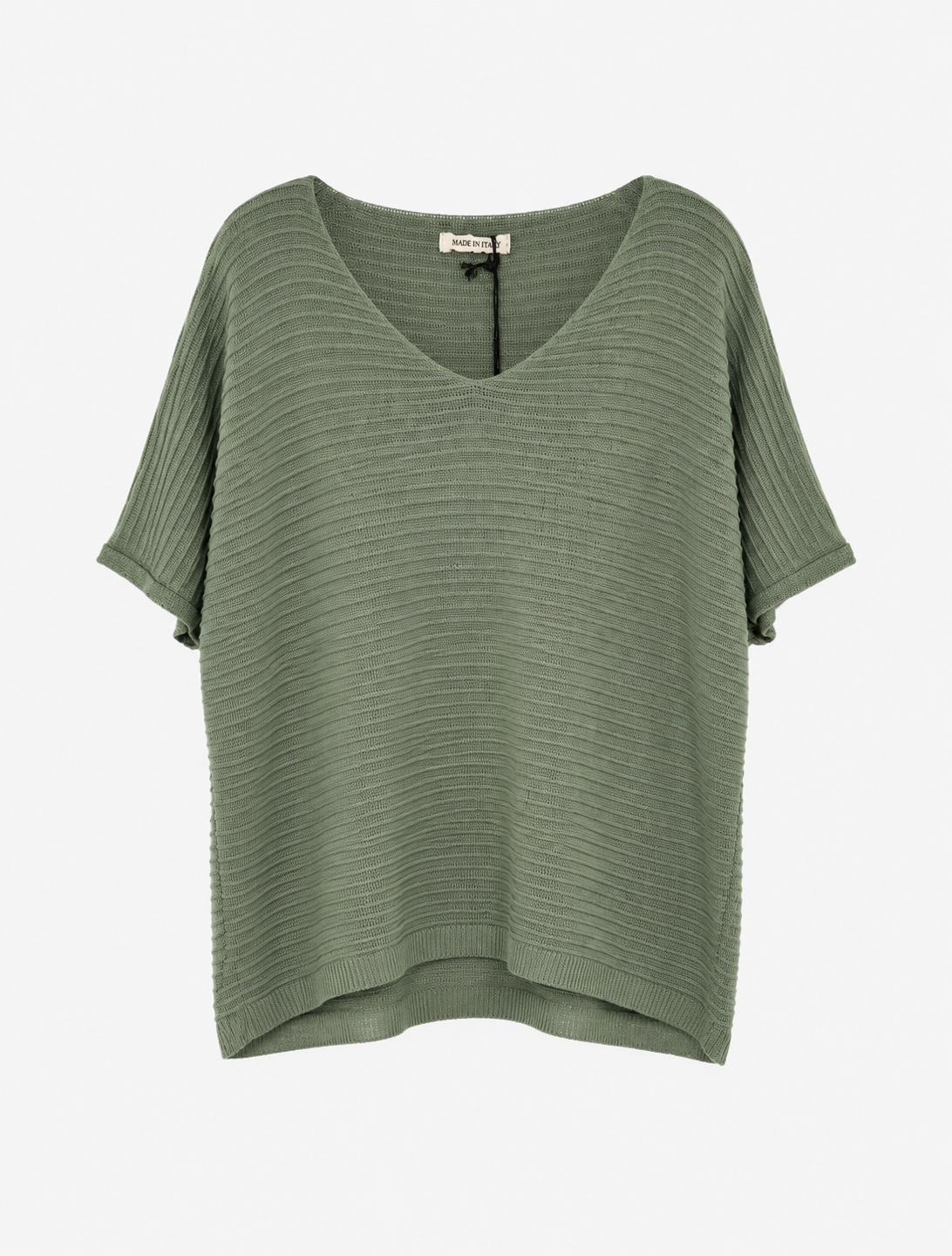 BLUSA CUELLO V ACANALADO