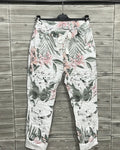 JOGGER FLORES ROSA/VERDE