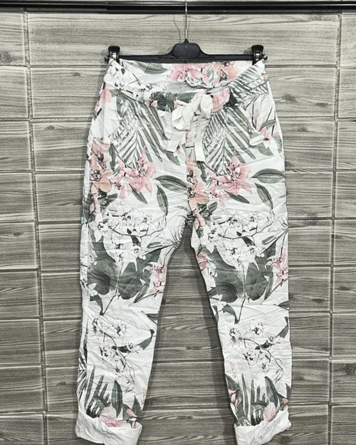JOGGER FLORES ROSA/VERDE