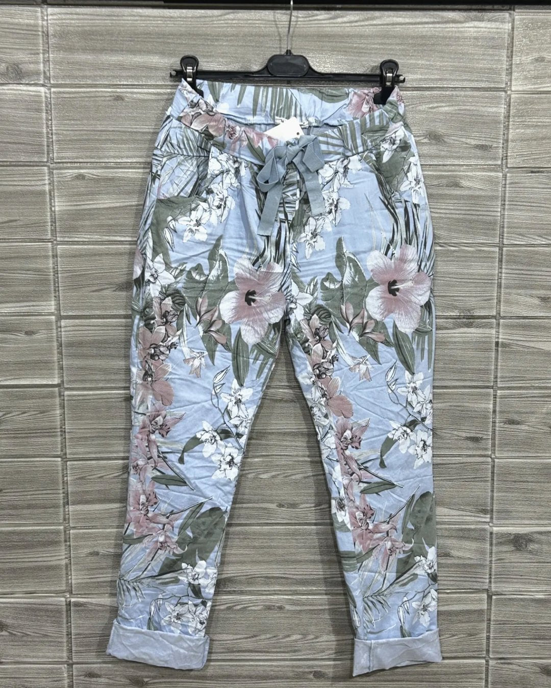 JOGGER FLORES ROSA/VERDE