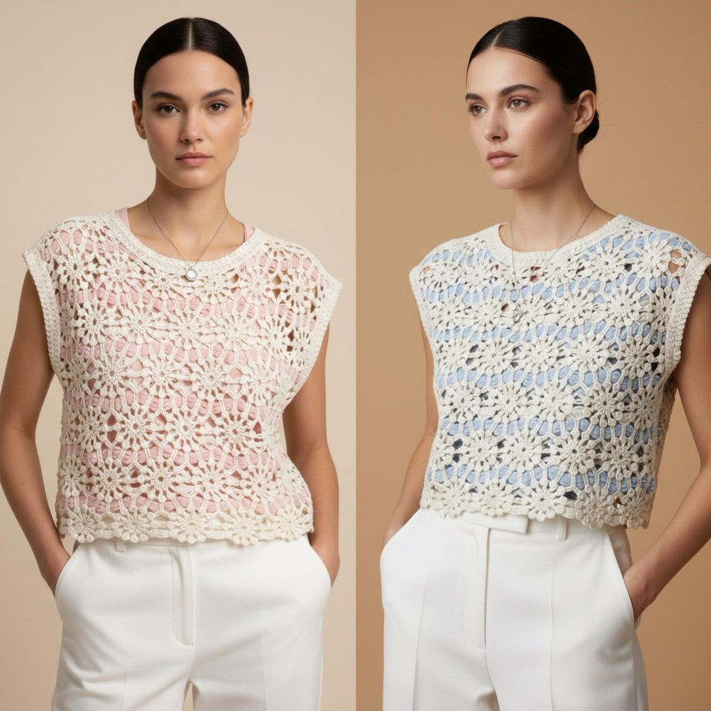 BLUSA SM CROCHET FLORES