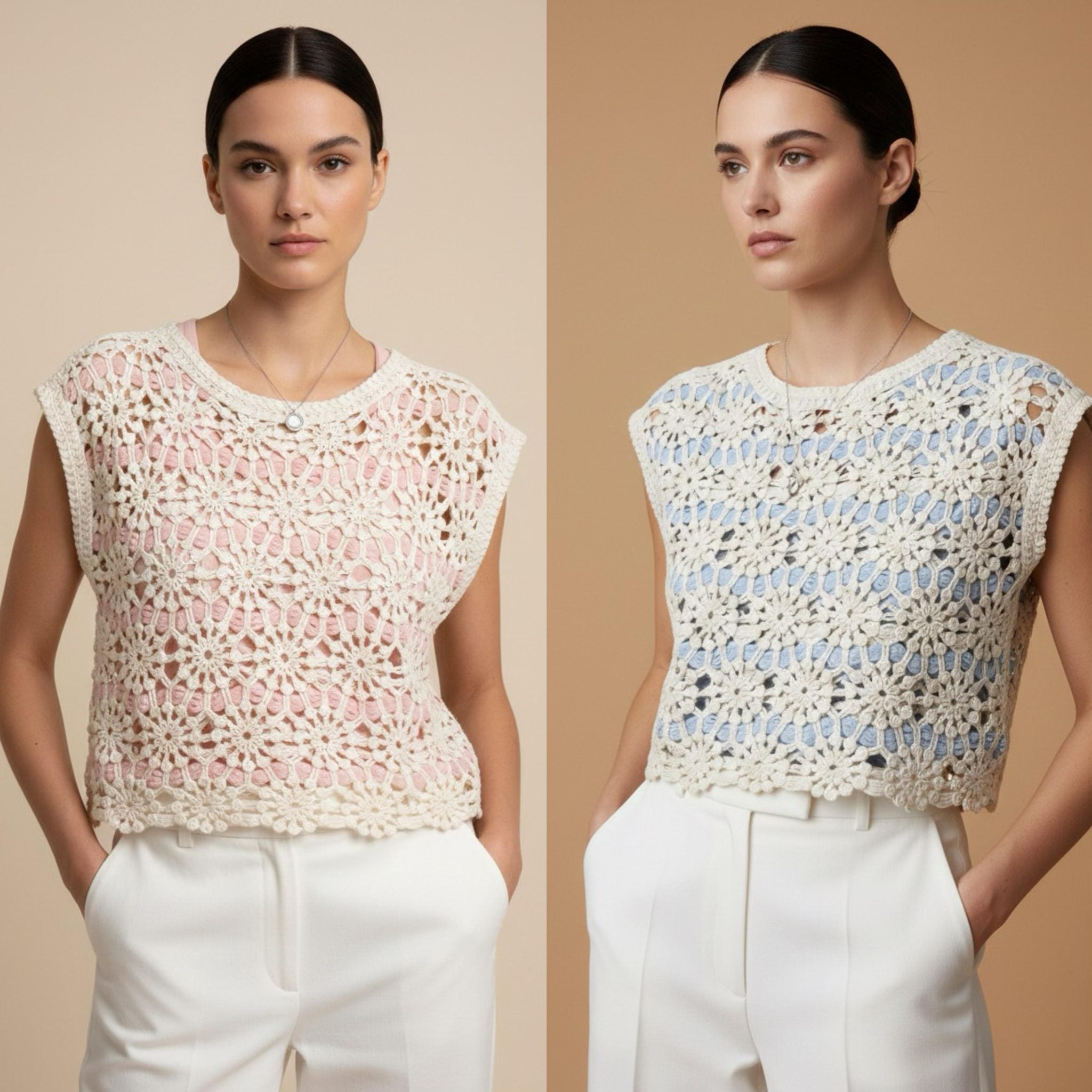 BLUSA SM CROCHET FLORES